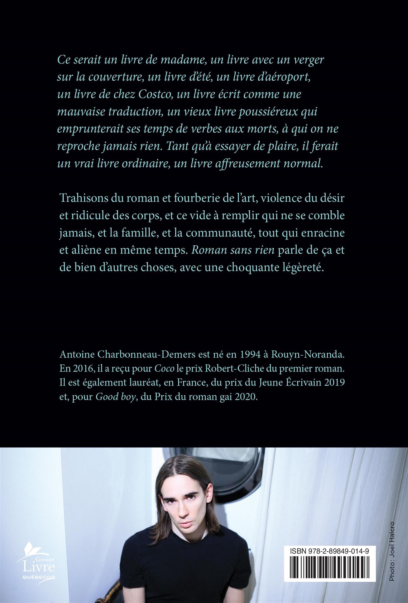 Roman Sans Rien Roman sans rien – VLB éditeur